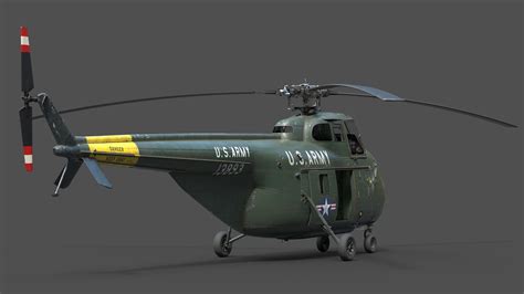 Sikorsky H 19 Chickasaw Helicopter Pbr 3d Model Turbosquid 1754537