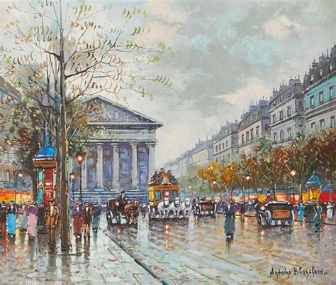 Signed Antoine Blanchard Paris Street Painting Rue Tronchet Sold At