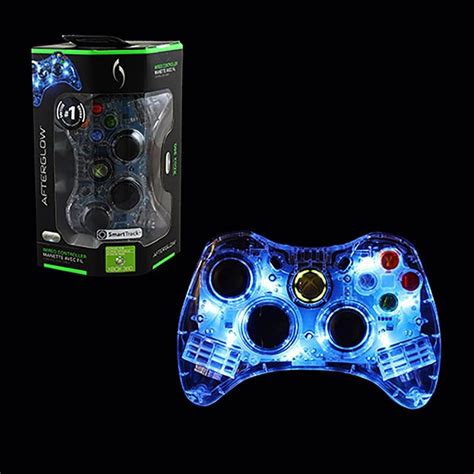 Xbox 360 Controller Wired Microsoft Afterglow Blue Pdp Xbox