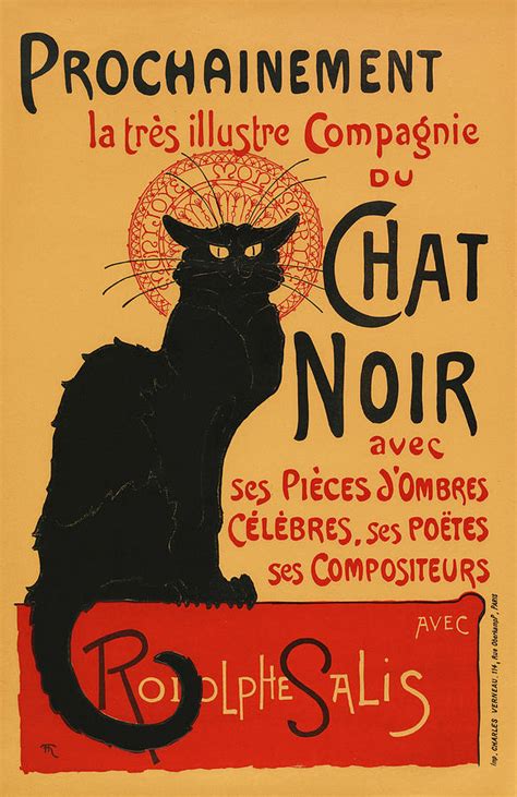 Le Chat Noir 1896 Painting By Theophile Alexandre Steinlen Fine Art