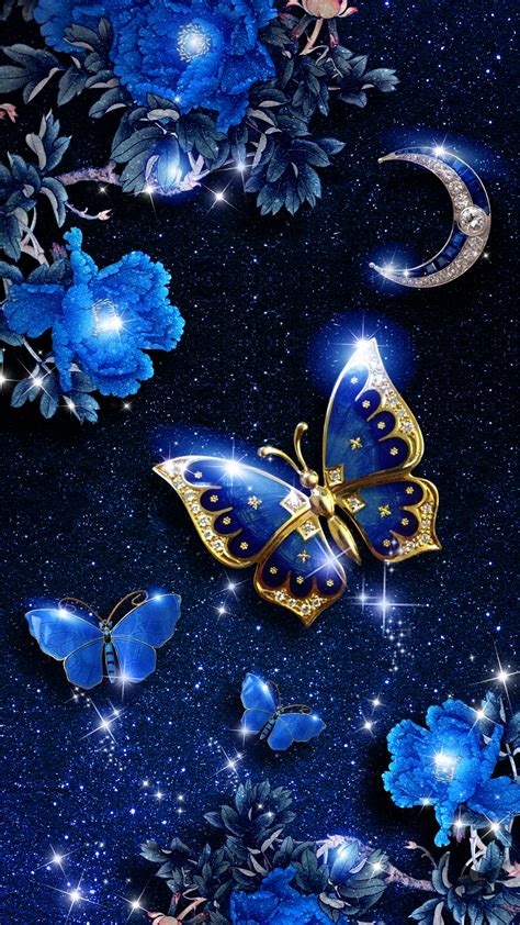 Elegant Blue Butterfly Live Wallpaper Android Live