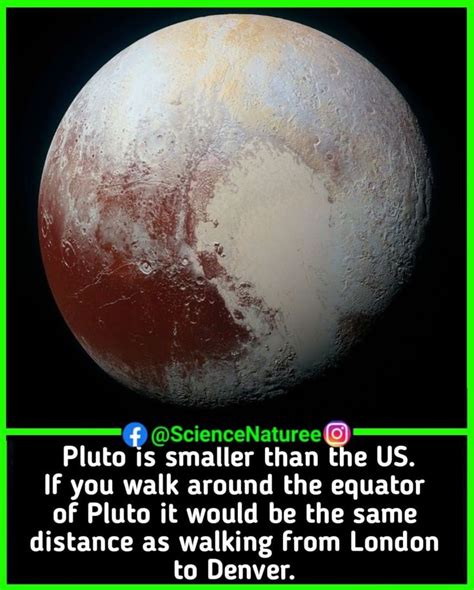 The Planet Pluto Is Smaller Than The U S If You Walk Around The Equator