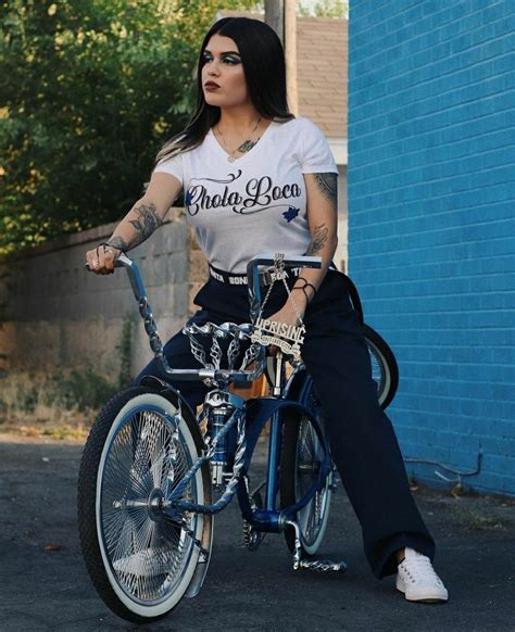 Chicano Estilo Chola Chola Girl Chola Style Bicycle Girl Bmx