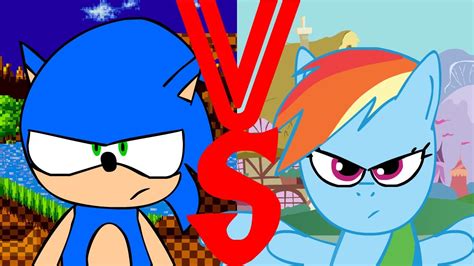 Sonic Vs Rainbow Dash Youtube