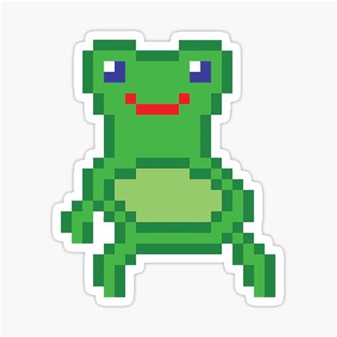 Sticker Froggy Chair Meme Pixel Art Par Altohombre Redbubble