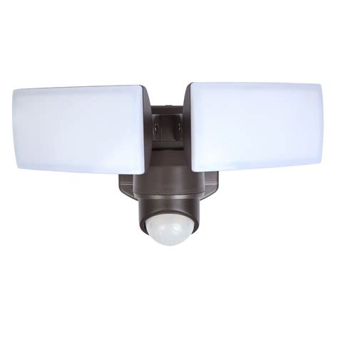 Utilitech 180 Degree 2 Head Dual Detection Zone Bronze Integrated Led