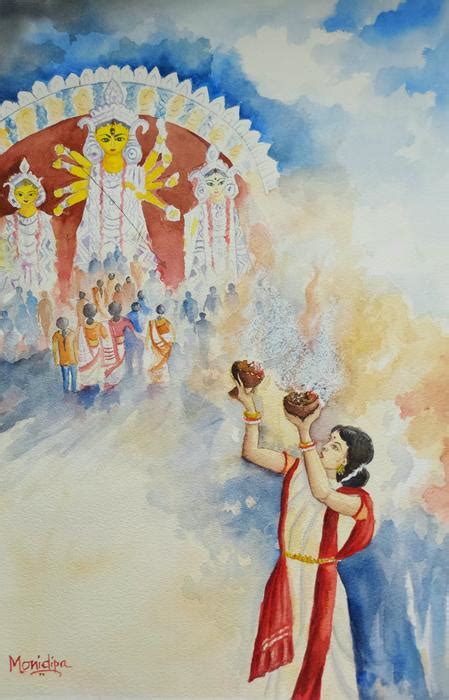 Details Drawing For Durga Puja Latest Seven Edu Vn