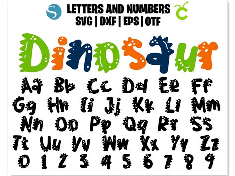 Dinosaur Font SVG Dinosaur Font OTF Dinosaur Alphabet SVG | Etsy