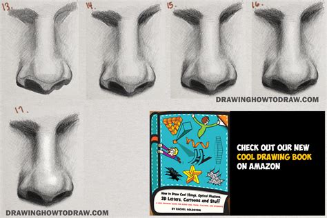 How To Draw A Realistic Nose For Kids gambar png