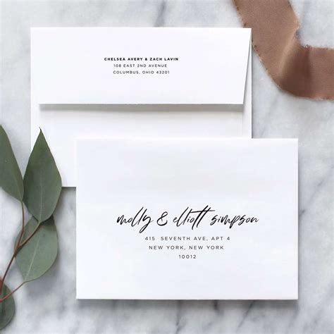 Brush Lettered Wedding Announcement Card Fine Day Press