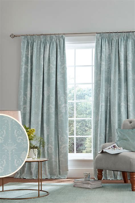 Buy Laura Ashley Josette Blackout Lined Pencil Pleat Curtains From The