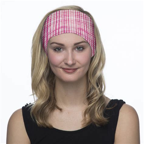 Pink Plaid Yoga Headband Exercise Headband Wide Headband Etsy Australia
