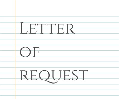 A letter of request is written to ask for permission, help, information, advice, etc. Sample letter of request for materials needed - Formal ...