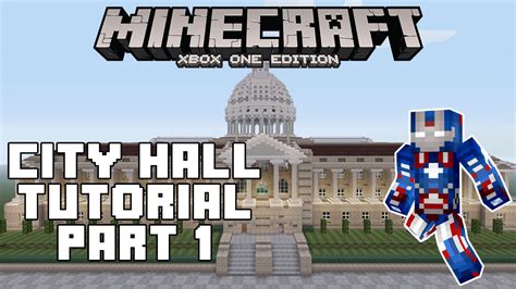Minecraft Xbox One City Hall Tutorial Part 1 Xboxpspcpe Youtube
