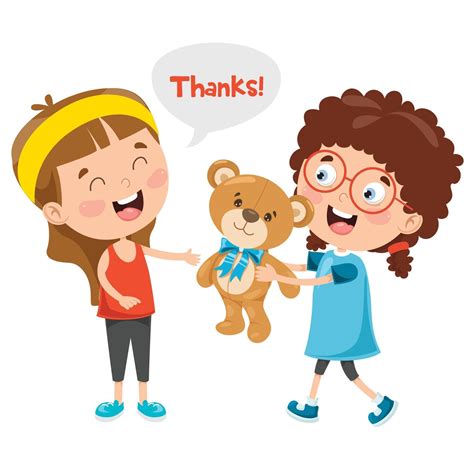 Thank You Illustration With Cartoon Characters 2710702 Vector Art At