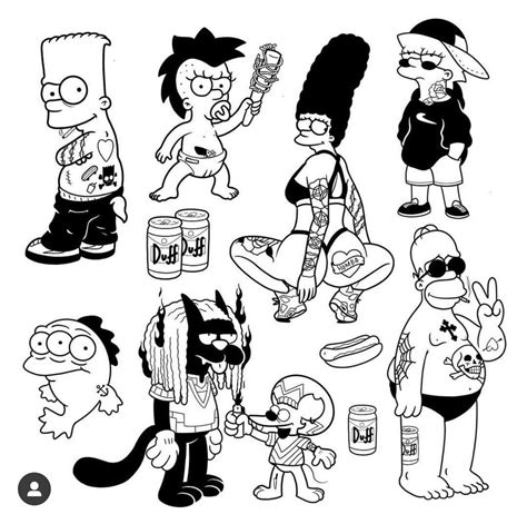 Pin By Nastya Anfimova On Тату Cartoon Tattoos Simpsons Tattoo