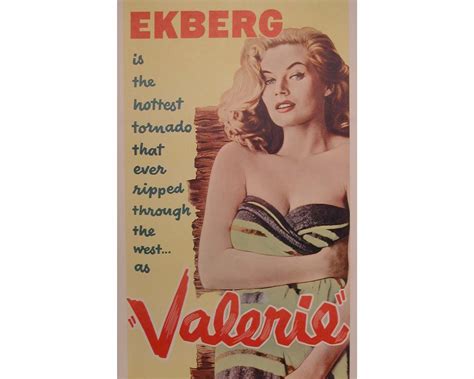 Anita Ekberg Original Vintage 1957 Us Movie Poster For The Etsy