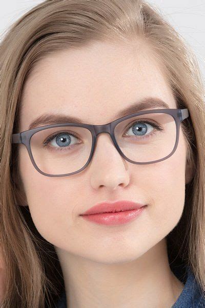 Milo Square Matte Gray Full Rim Eyeglasses Eyebuydirect Лицо Женские очки Очки