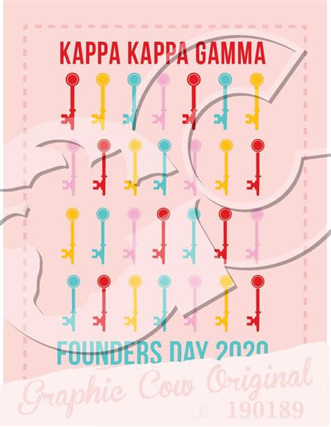 Kappa Kappa Gamma Founders Day Keys Grafcow Founders Day Kappa