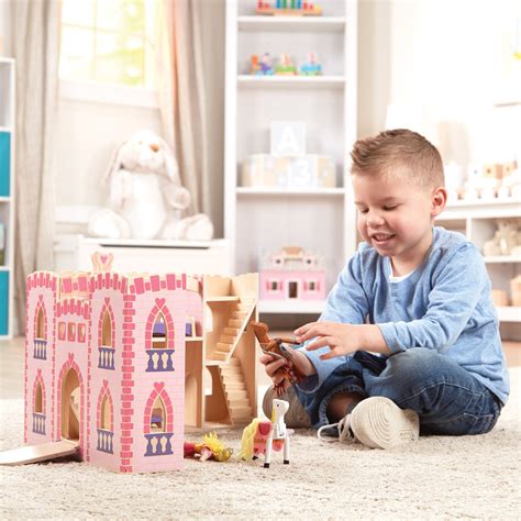 Melissa And Doug Fold And Go Princess Castle 000772037082 9 Wooden Play