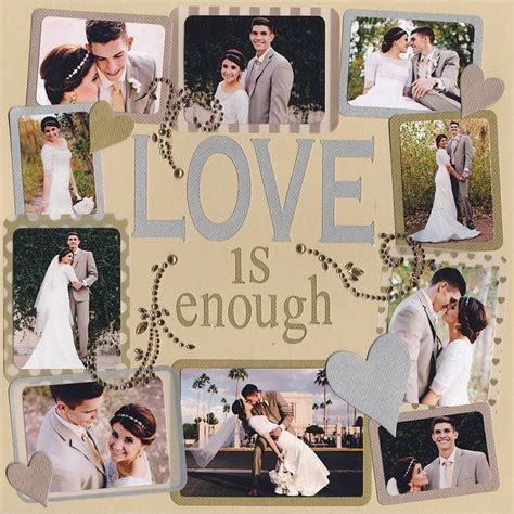 Wedding Scrapbook Page Love Is Enough Wedding