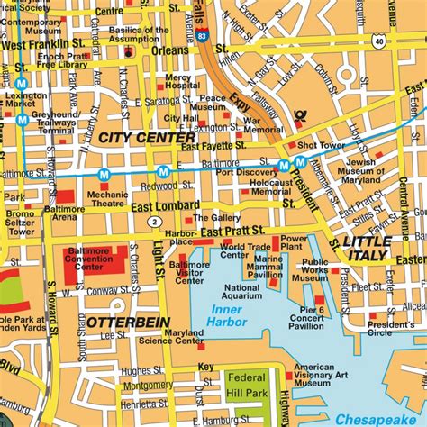 Baltimore Usa Cruise Port Of Call Intended For Printable Map Of