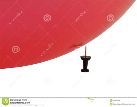 Balloon On A Pin Stock Image Image Of Balloon Pierce 18485659