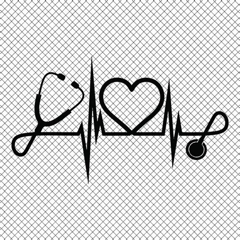 Ekg Stethoscope Heart Svg Stethoscope Ekg Svg Nurse Life Etsy