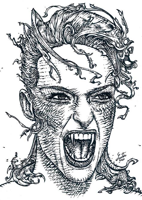 Vampires 1 Drawing By Fabrizio Cassetta Pixels