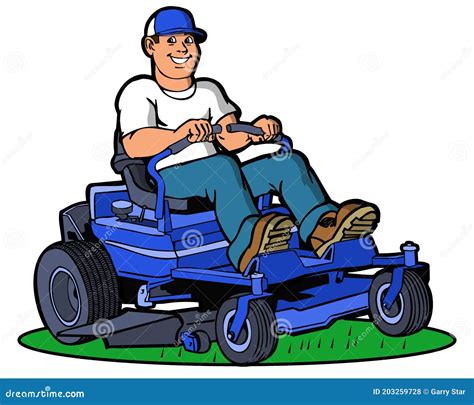 Lawnmower Man Royalty Free Cartoon CartoonDealer Com