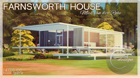 Farnsworth House From Cross Design • Sims 4 Downloads