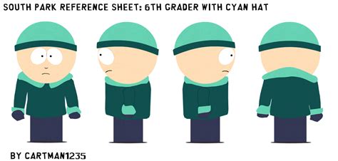 Reference Sheet 6th Grader With Cyan Hat By Cartman1235 On Deviantart