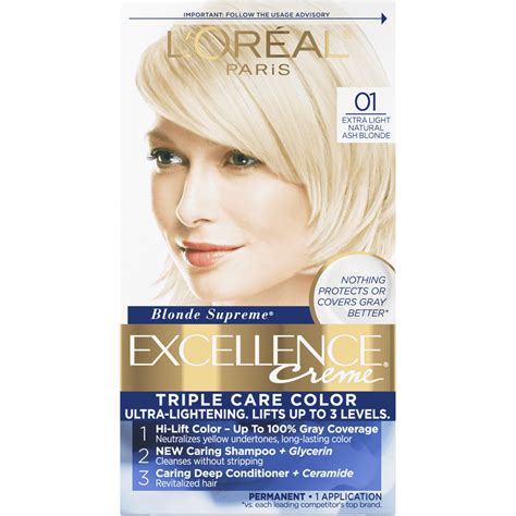 L Oreal Paris Excellence Creme Permanent Hair Color 01 Extra Light Ash Blonde Ph