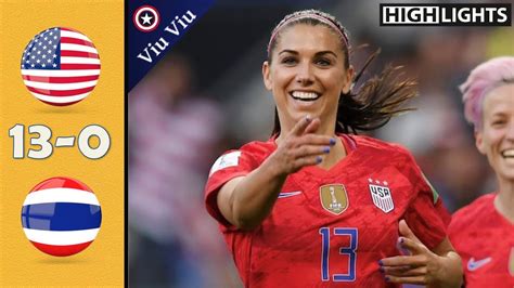 USA vs Thailand 13-0 All Goals & Highlights | 2019 WWC - YouTube