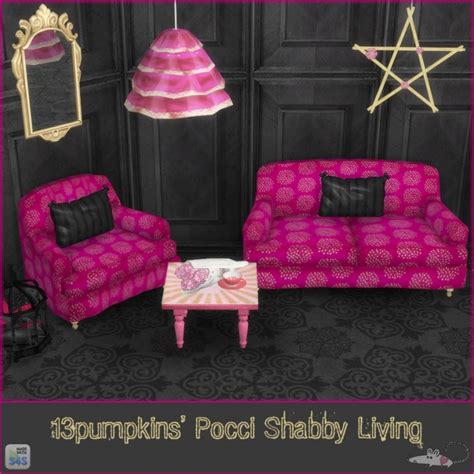 13pumpkins Poccis Shabby Living Recolors At Loverat Sims4 Sims 4