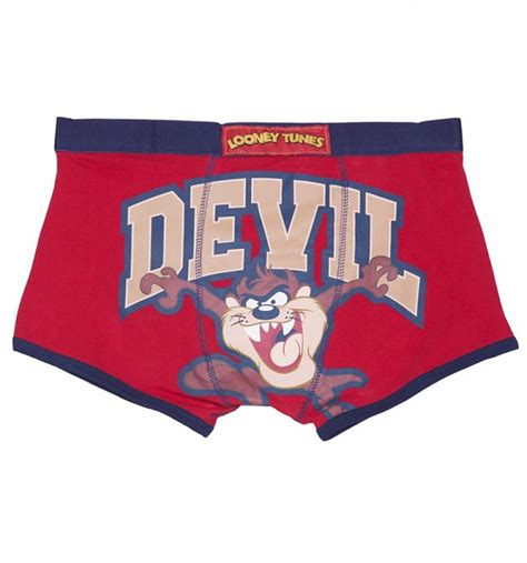 men s red looney tunes tazmanian devil boxer shorts
