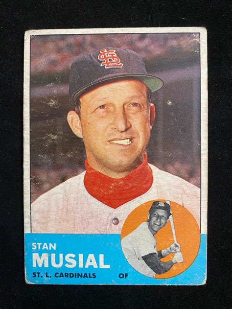 Lot G 1963 Topps Stan Musial 250 Baseball Card Hof St Louis