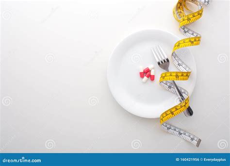 Diet Weight Loss Background With Supplement Stock Photo Image Of