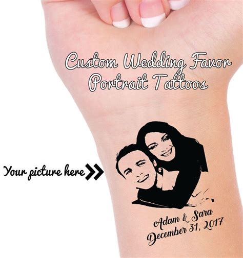 Custom Portrait Tattoos Wedding Guest Favors