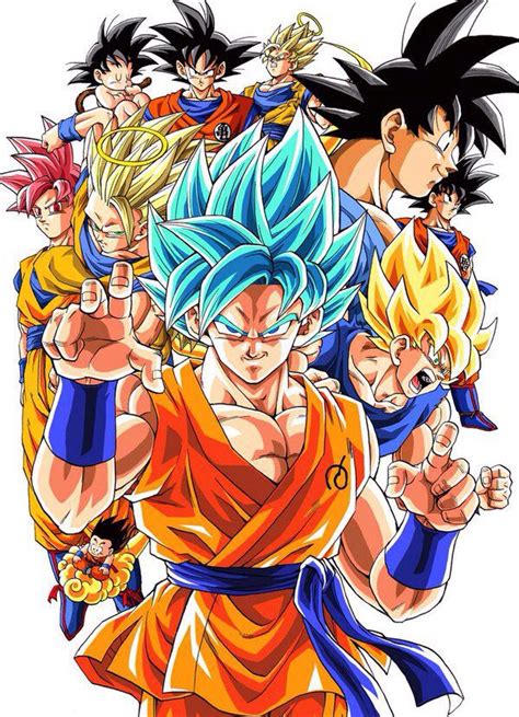 Son Goku Todas Las Fases Personajes De Dragon Ball Imagenes De Goku
