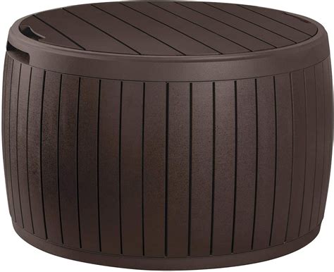 In addition, customers can choose between the home and bar variants. Best Circa 37 Gallon Round Deck Box Coffee Table with Storage