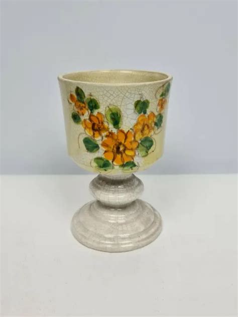 Vaso In Maiolica Ceramica Ceramiche Vanny Novara Italia Vintage
