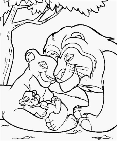 Lion king coloring page 06. FUN & LEARN : Free worksheets for kid: ภาพระบายสี The Lion ...