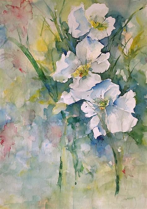 Watercolor Wild Flowers Painting By Robin Miller Bookhout