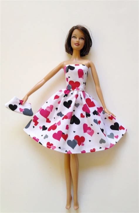 Handmade Barbie Clothes Basics Liv Heart Dress