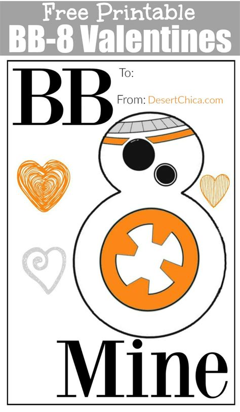 All star wars coloring pages at here. Free Star Wars BB-8 Valentines | Desert Chica