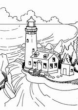 Coloring Lighthouse Pages Light Traffic Edupics Adult Color Printable Sheets Getcolorings Mandala Comments sketch template