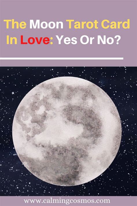 For more ways to read the moon card, or to learn how to read. The Moon Tarot Card In Love: Yes Or No? Tarot Card Meanings & Interpretations Video in 2020 ...