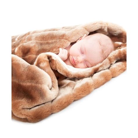 Minimink Faux Fur Baby Blanket In Honey Minimink Cuckooland