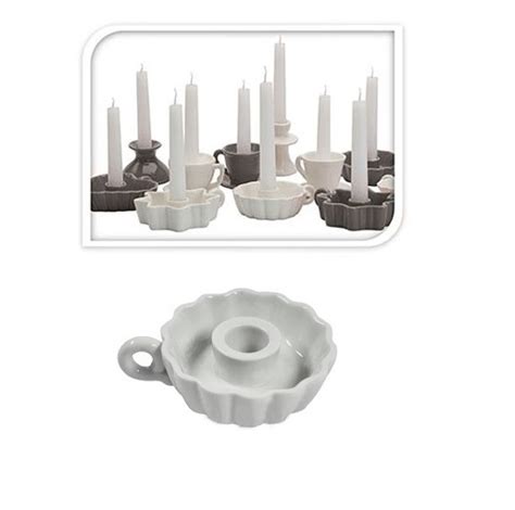 Candle Holder White Flower Itemz Lifestyle Objects